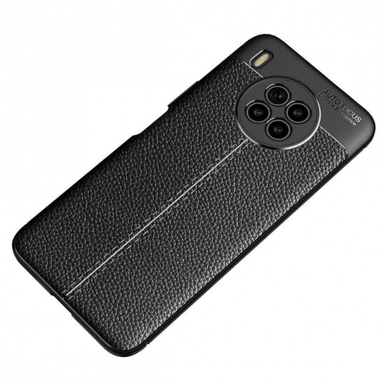 Чехол-накладка Litchi Grain для HUAWEI nova 8i (черный)