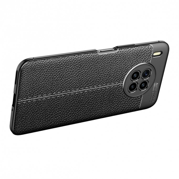 Чехол-накладка Litchi Grain для HUAWEI nova 8i (черный)