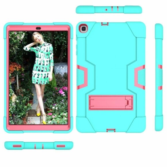 Гибридный TPU чехол для Samsung Galaxy Tab A 10.1 (2019) SM-T510 / SM-T515 (голубой + розовый) Гибридный TPU чехол для Samsung Galaxy Tab A 10.1 (2019) SM-T510 / SM-T515 (голубой + розовый)