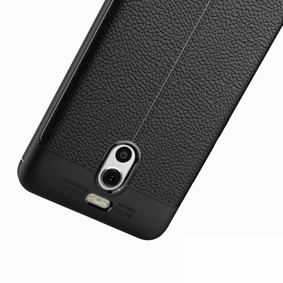 Чехол-накладка Litchi Grain для Meizu M6 Note (черный)