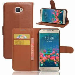 Чехол с визитницей для Samsung Galaxy J5 Prime SM-G570F (коричневый)