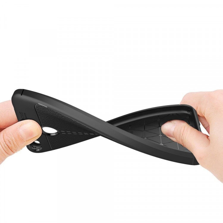 Чехол-накладка Litchi Grain для Xiaomi Redmi 4X (серый)