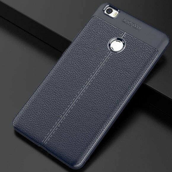 Чехол-накладка Litchi Grain для Xiaomi Mi Max (темно-синий) Чехол-накладка Litchi Grain для Xiaomi Mi Max (темно-синий)