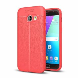 Чехол-накладка Litchi Grain для Samsung Galaxy A5 (2017) SM-A520F (красный)
