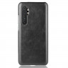 Кожаная накладка-чехол для Xiaomi Mi Note 10 Lite (черный)