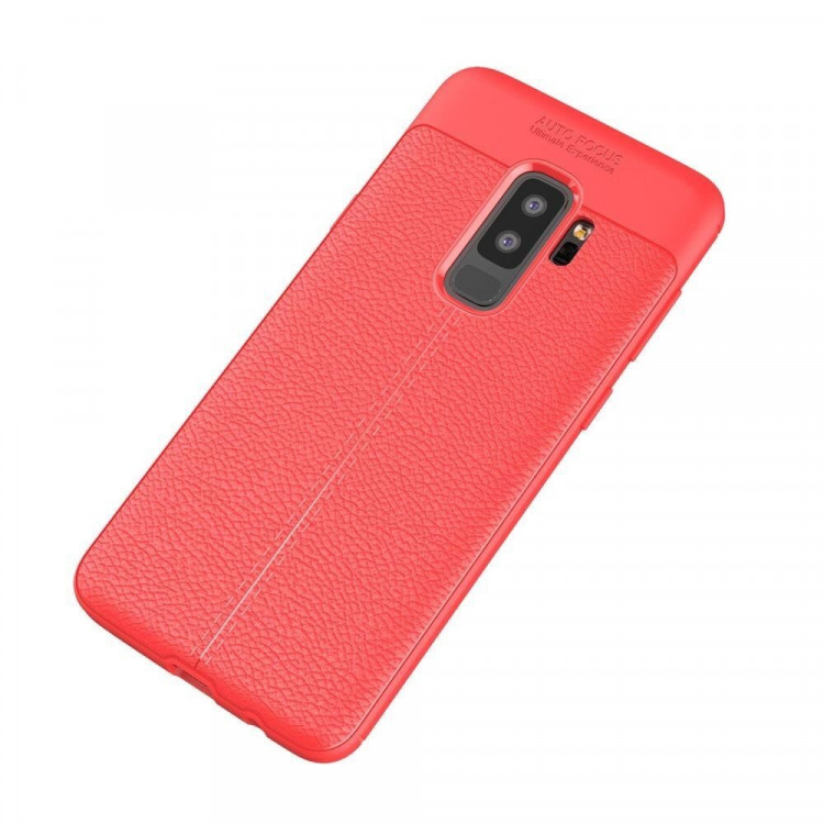 Чехол-накладка Litchi Grain для Samsung Galaxy S9 Plus (красный)