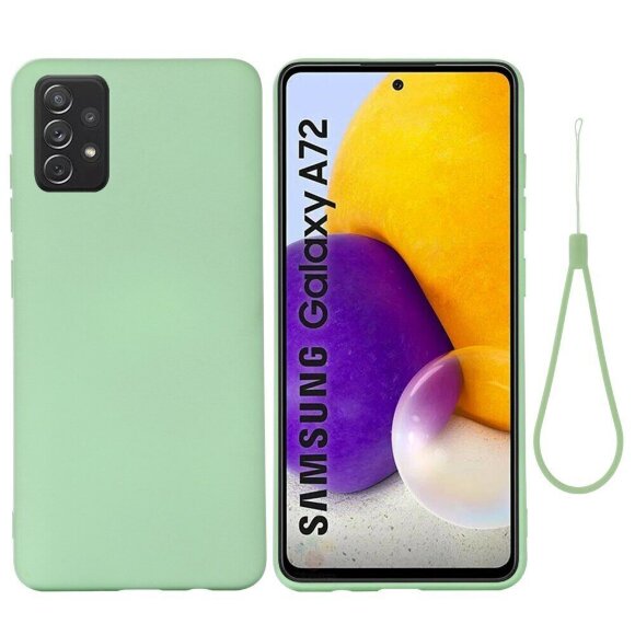 Силиконовый чехол Mobile Shell для Samsung Galaxy A72 (зеленый)