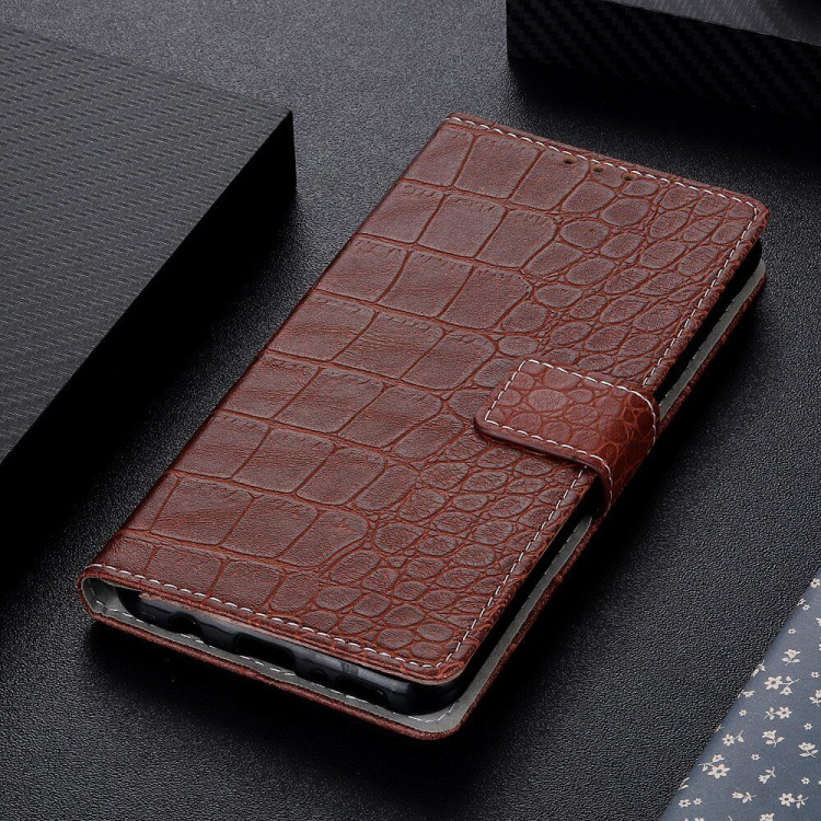 Чехол Crocodile Texture для Samsung Galaxy A50 / Galaxy A50s / Galaxy A30s (коричневый)