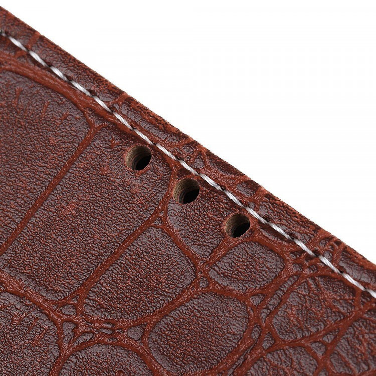 Чехол Crocodile Texture для Samsung Galaxy A50 / Galaxy A50s / Galaxy A30s (коричневый)