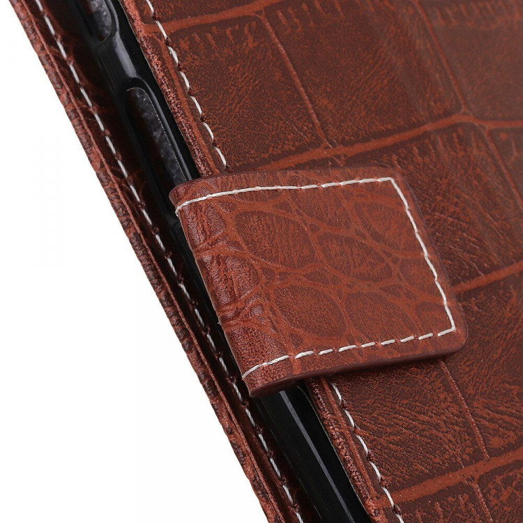 Чехол Crocodile Texture для Samsung Galaxy A50 / Galaxy A50s / Galaxy A30s (коричневый)