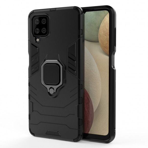 Чехол Armor Ring Holder для Samsung Galaxy A12 (черный) Чехол Armor Ring Holder для Samsung Galaxy A12 (черный)