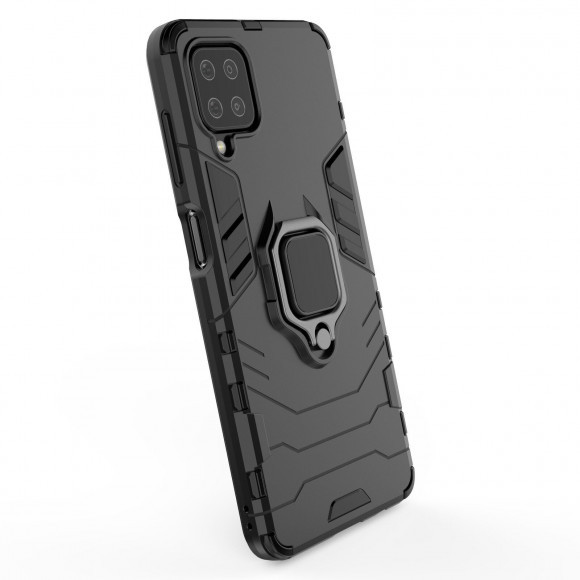Чехол Armor Ring Holder для Samsung Galaxy A12 (черный) Чехол Armor Ring Holder для Samsung Galaxy A12 (черный)