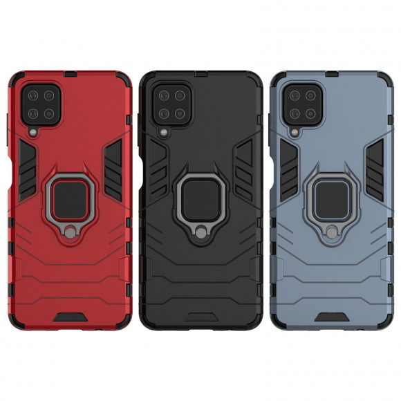 Чехол Armor Ring Holder для Samsung Galaxy A12 (черный) Чехол Armor Ring Holder для Samsung Galaxy A12 (черный)