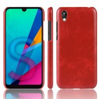 Кожаная накладка-чехол для Huawei Y5 (2019) / Honor 8S (красный)