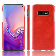 Кожаная накладка-чехол Litchi Texture для Samsung Galaxy S10e (красный)