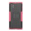 Чехол Hybrid Armor для Samsung Galaxy Note 10+ (Plus) (черный + розовый)