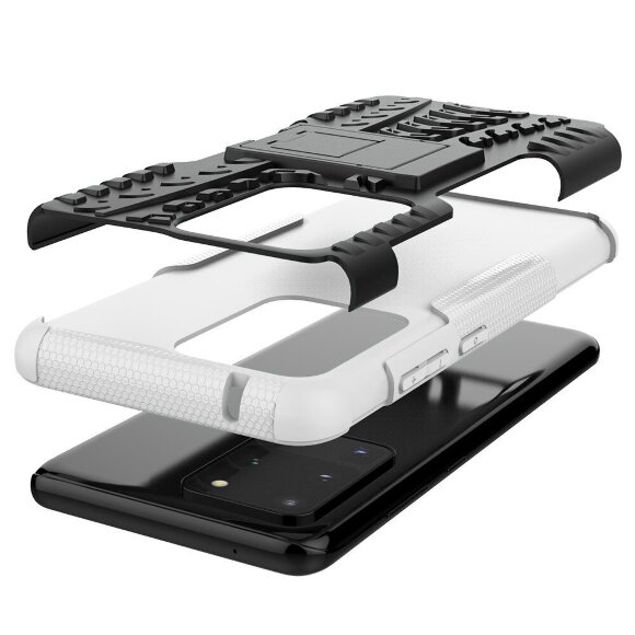 Чехол Hybrid Armor для Samsung Galaxy S20 Ultra (черный + белый) Чехол Hybrid Armor для Samsung Galaxy S20 Ultra (черный + белый)