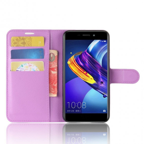 Чехол с визитницей для Huawei Honor 6C Pro / V9 Play (фиолетовый)