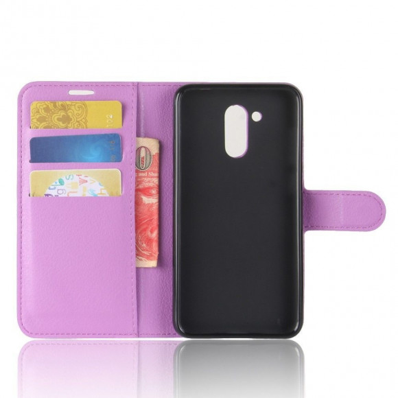 Чехол с визитницей для Huawei Honor 6C Pro / V9 Play (фиолетовый)