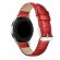 Кожаный ремешок Crocodile Texture для Samsung Gear Sport / Gear S2 Classic / Galaxy Watch 42мм / Watch Active / Watch 3 (41мм) / Watch4 (красный)