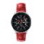Кожаный ремешок Crocodile Texture для Samsung Gear Sport / Gear S2 Classic / Galaxy Watch 42мм / Watch Active / Watch 3 (41мм) / Watch4 (красный)