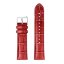 Кожаный ремешок Crocodile Texture для Samsung Gear Sport / Gear S2 Classic / Galaxy Watch 42мм / Watch Active / Watch 3 (41мм) / Watch4 (красный)