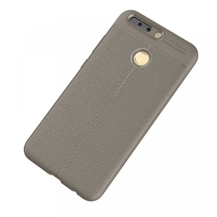 Чехол-накладка Litchi Grain для Huawei Honor 8 Pro / Honor V9 (серый)