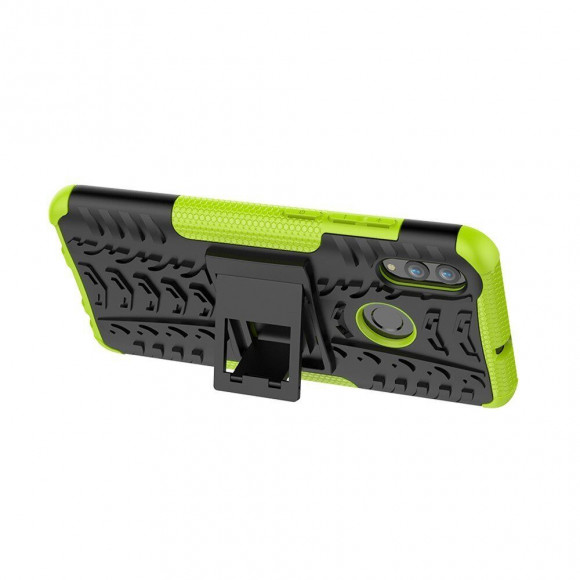 Чехол Hybrid Armor для Huawei Honor 10 Lite / P Smart (2019)  (черный + зеленый) Чехол Hybrid Armor для Huawei Honor 10 Lite / P Smart (2019)  (черный + зеленый)