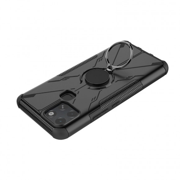 Чехол Armor Shockproof Ring Holder для Infinix Smart 6 (черный)