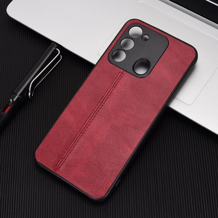 Чехол из экокожи для Tecno Spark Go 2022 (красный)