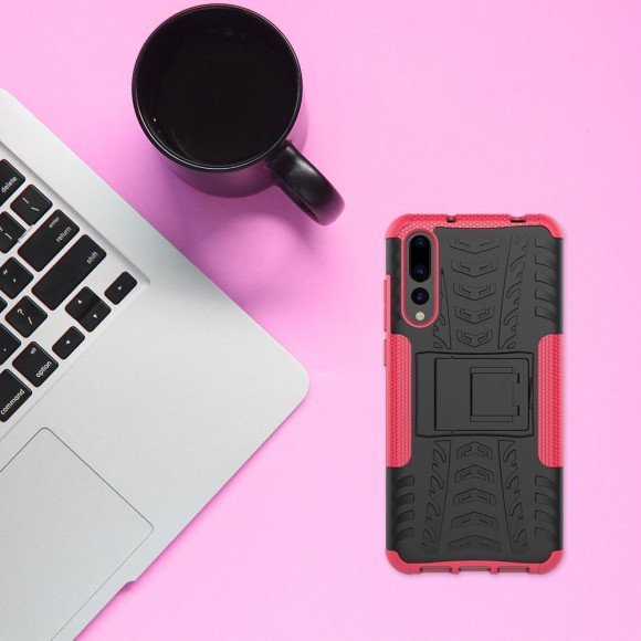 Чехол Hybrid Armor для Huawei P20 Pro / P20 Plus (черный + красный) Чехол Hybrid Armor для Huawei P20 Pro / P20 Plus (черный + красный)