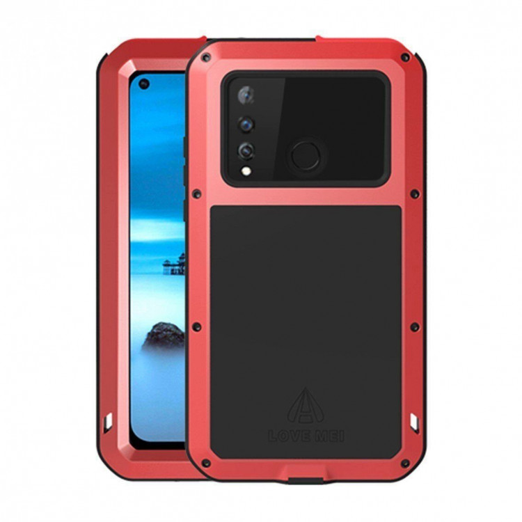 Гибридный чехол LOVE MEI для Huawei nova 4 (красный)