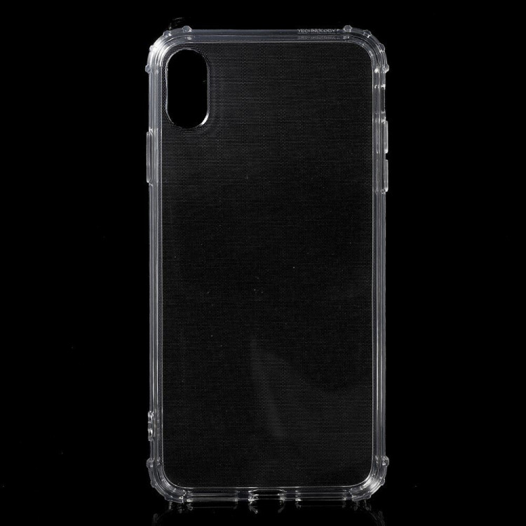 Силиконовый чехол с усиленными бортиками для iPhone XS Max (прозрачный)