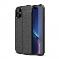 Чехол-накладка Litchi Grain для iPhone 11 (черный)