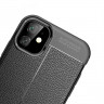 Чехол-накладка Litchi Grain для iPhone 11 (черный)