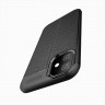 Чехол-накладка Litchi Grain для iPhone 11 (черный)