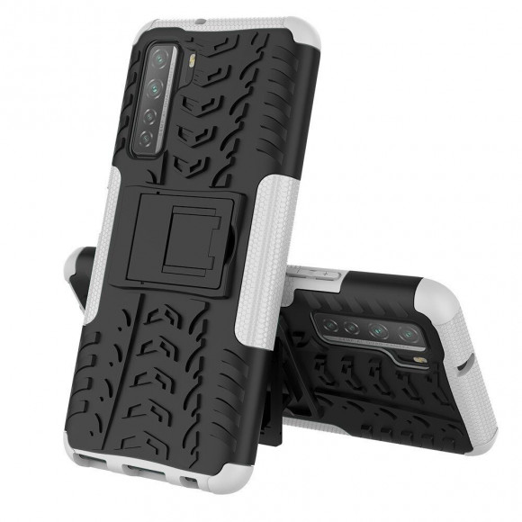 Чехол Hybrid Armor для Honor 30S (CDY-NX9A) (черный + белый) Чехол Hybrid Armor для Honor 30S (CDY-NX9A) (черный + белый)