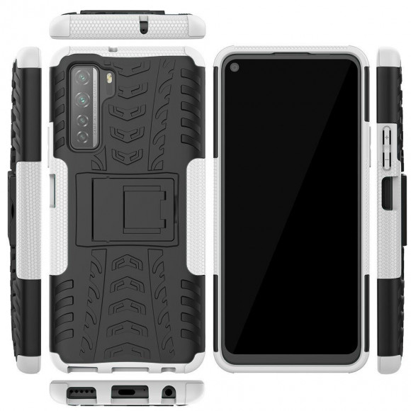 Чехол Hybrid Armor для Honor 30S (CDY-NX9A) (черный + белый) Чехол Hybrid Armor для Honor 30S (CDY-NX9A) (черный + белый)