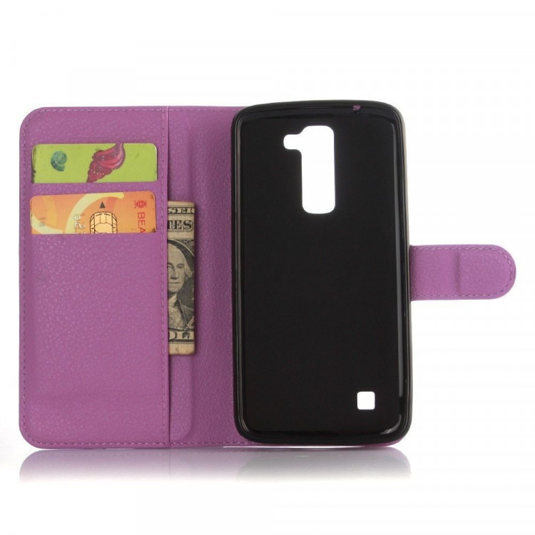 Чехол с визитницей для LG K7 (фиолетовый)