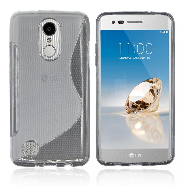 Нескользящий чехол для LG K10 (2017) M250 (прозрачный)