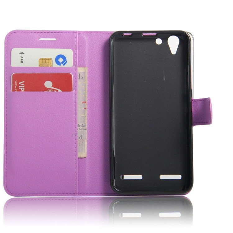 Чехол с визитницей для Lenovo Vibe K5 / K5 Plus (фиолетовый)