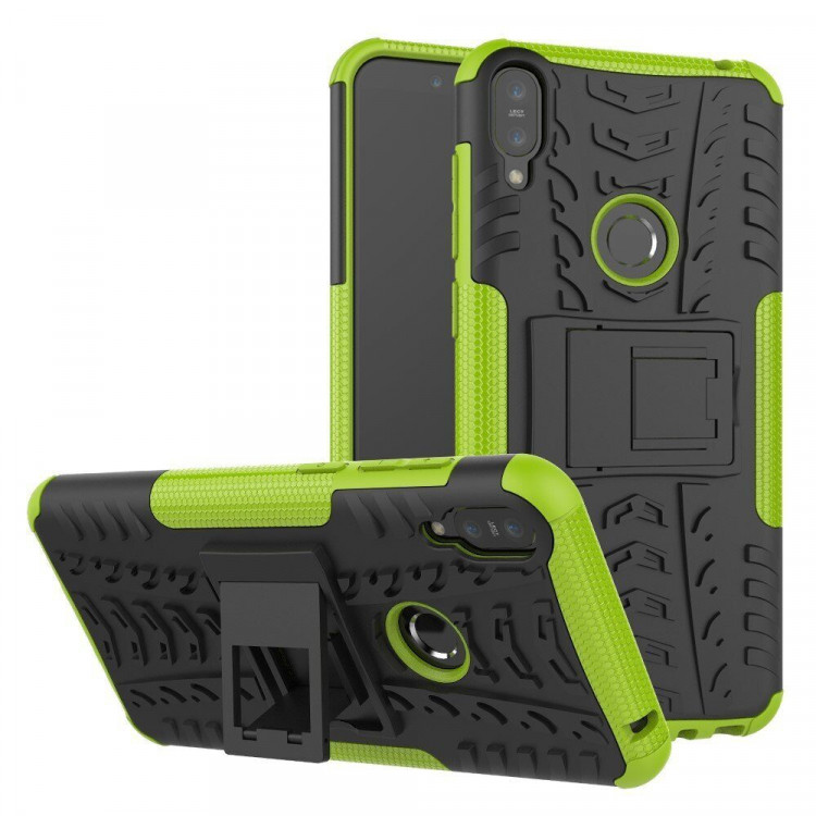 Чехол Hybrid Armor для Asus Zenfone Max Pro (M1) ZB601KL / ZB602KL (черный + зеленый)