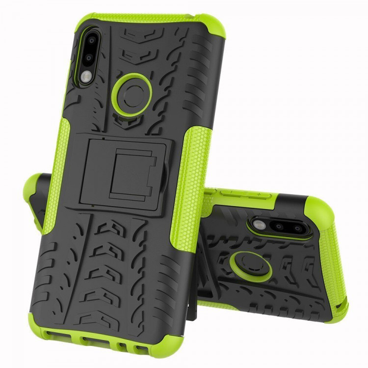Чехол Hybrid Armor для ASUS Zenfone Max Pro (M2) ZB631KL (черный + зеленый)