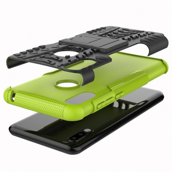 Чехол Hybrid Armor для ASUS Zenfone Max Pro (M2) ZB631KL (черный + зеленый) Чехол Hybrid Armor для ASUS Zenfone Max Pro (M2) ZB631KL (черный + зеленый)