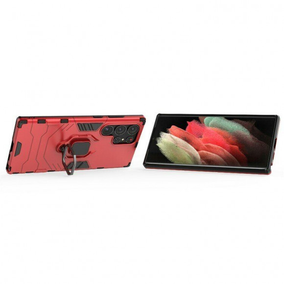 Чехол Armor Ring Holder для Samsung Galaxy S23 Ultra (красный) Чехол Armor Ring Holder для Samsung Galaxy S23 Ultra (красный)