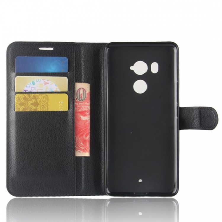 Чехол с визитницей для HTC U11+ (черный)