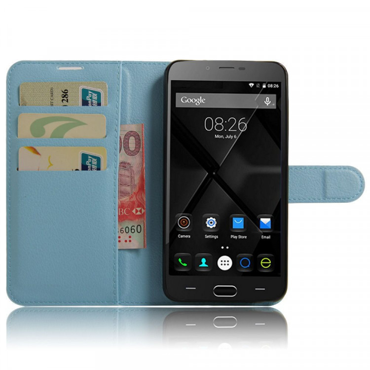 Чехол с визитницей для DOOGEE Y200 (голубой)