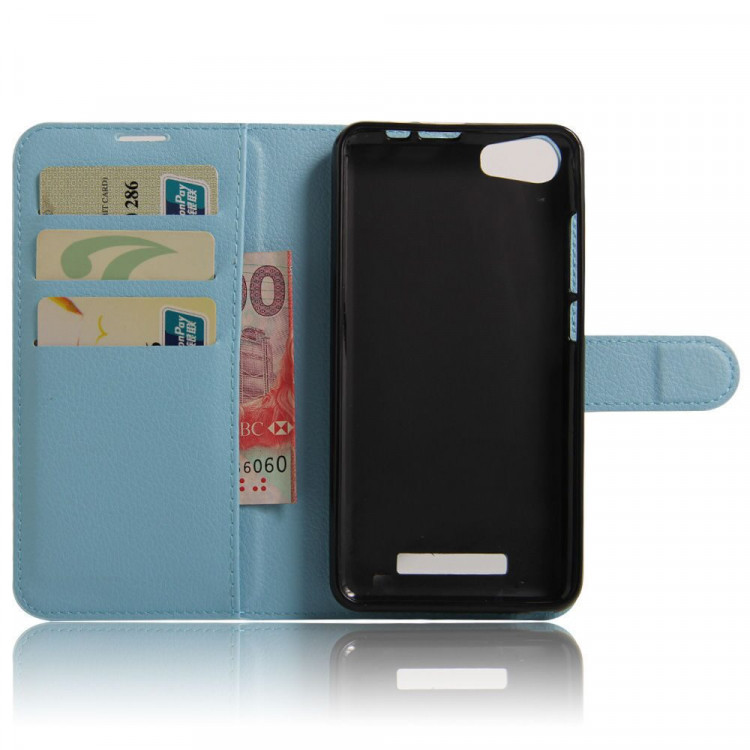 Чехол с визитницей для DOOGEE Y200 (голубой)