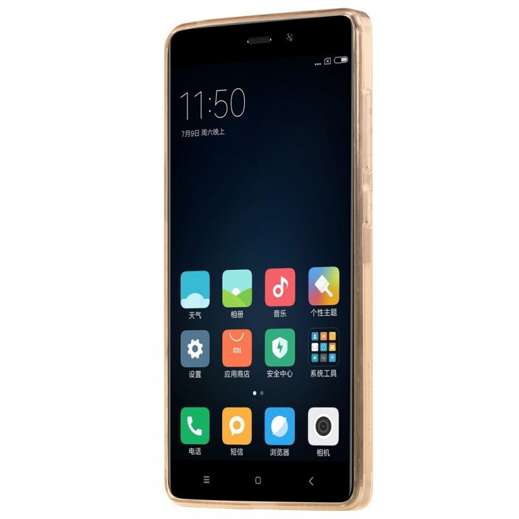 Силиконовый TPU чехол NILLKIN для Xiaomi Redmi 4 (золотой)