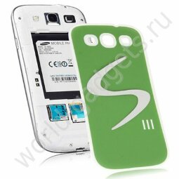 Зеленая задняя крышка (S-стиль) для Samsung Galaxy S3